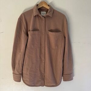 Abercrombie Fitch Soft A&F Collection Shacket Shirt Jacket Coffee Small